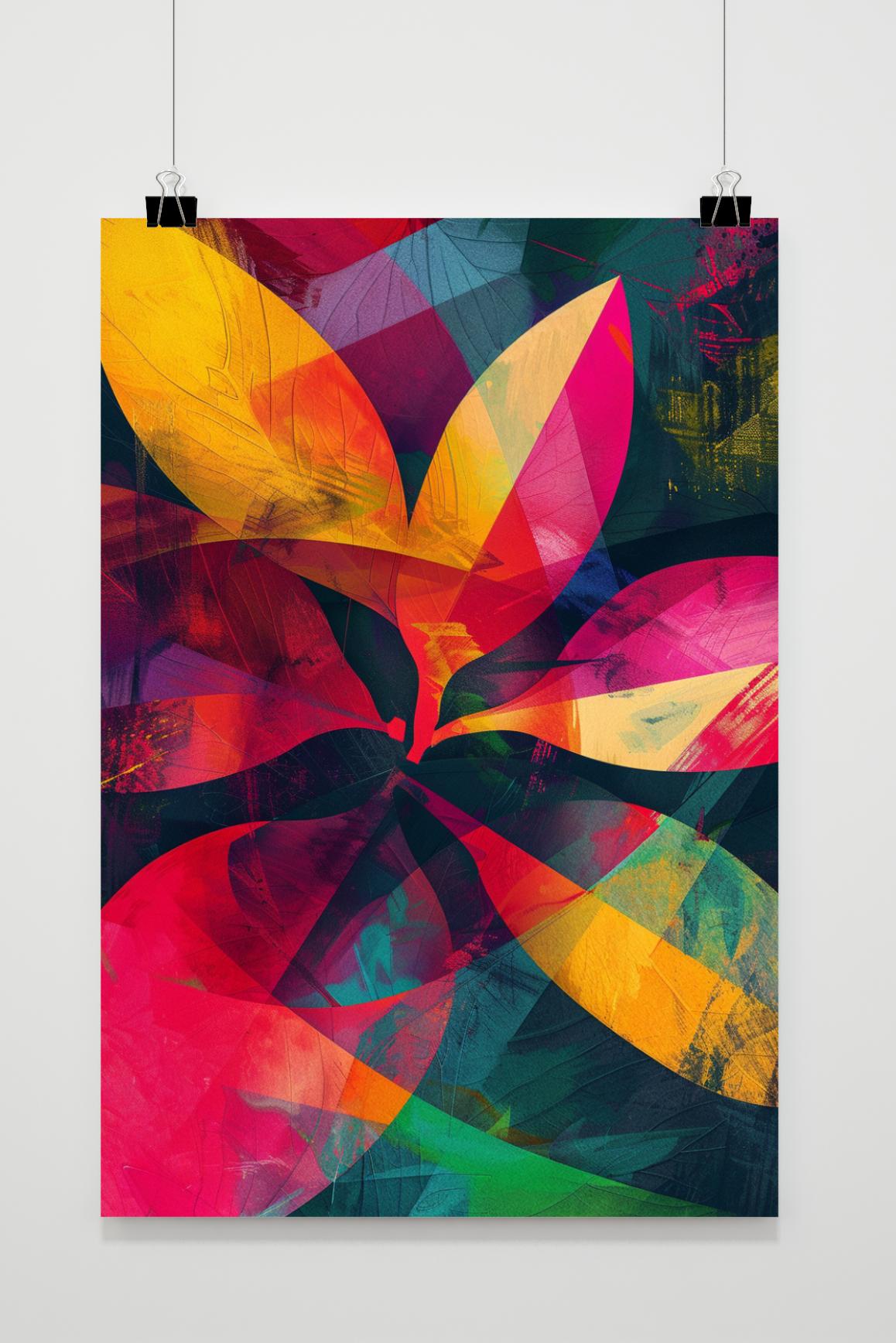 Affiche Feuilles Colorées de 25 Artstreet