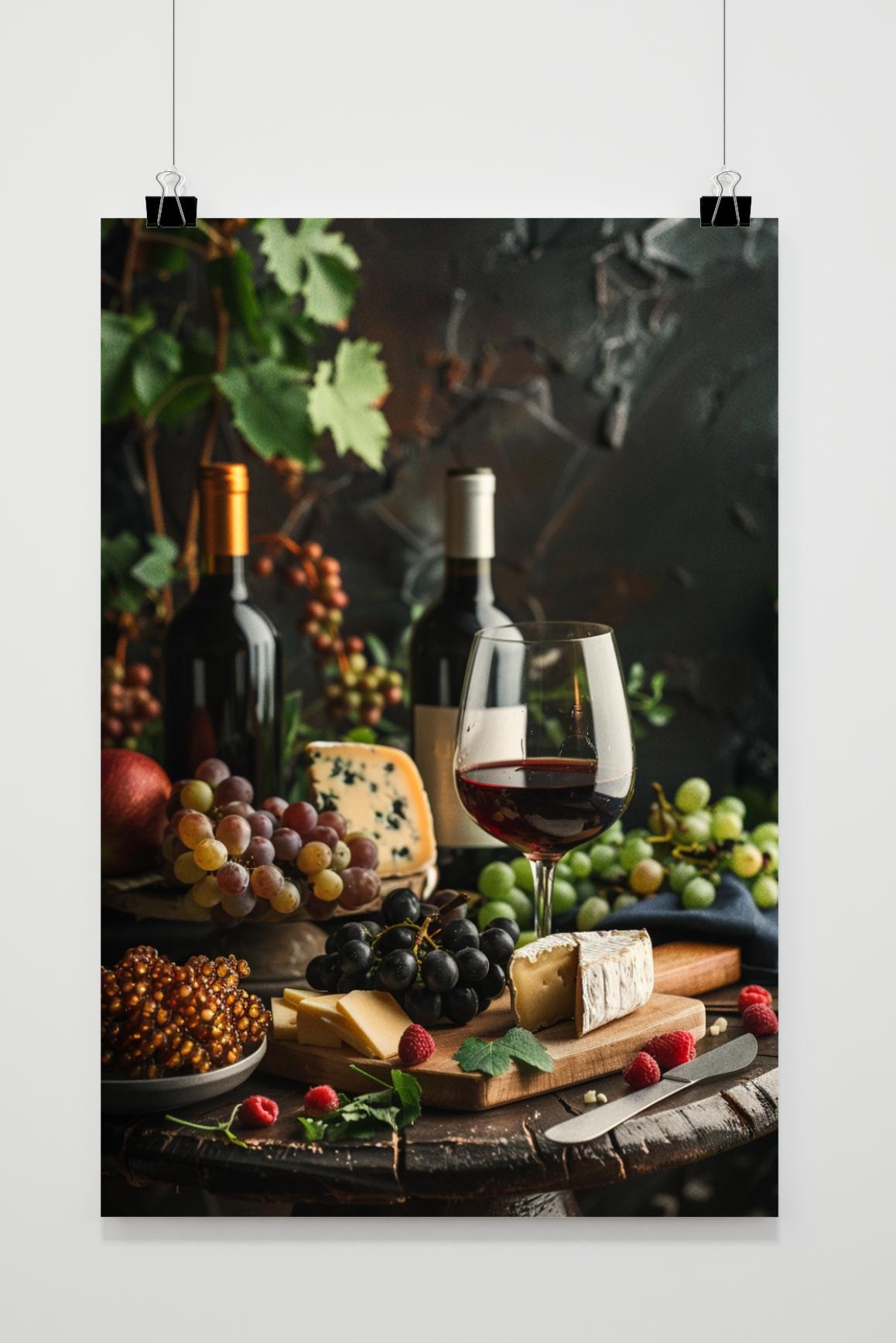Affiche Vin Gastronomie de 25 Artstreet