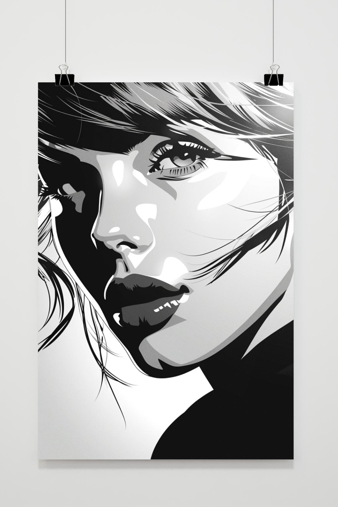 Affiche Femme Art Noir et Blanc de 25 Artstreet