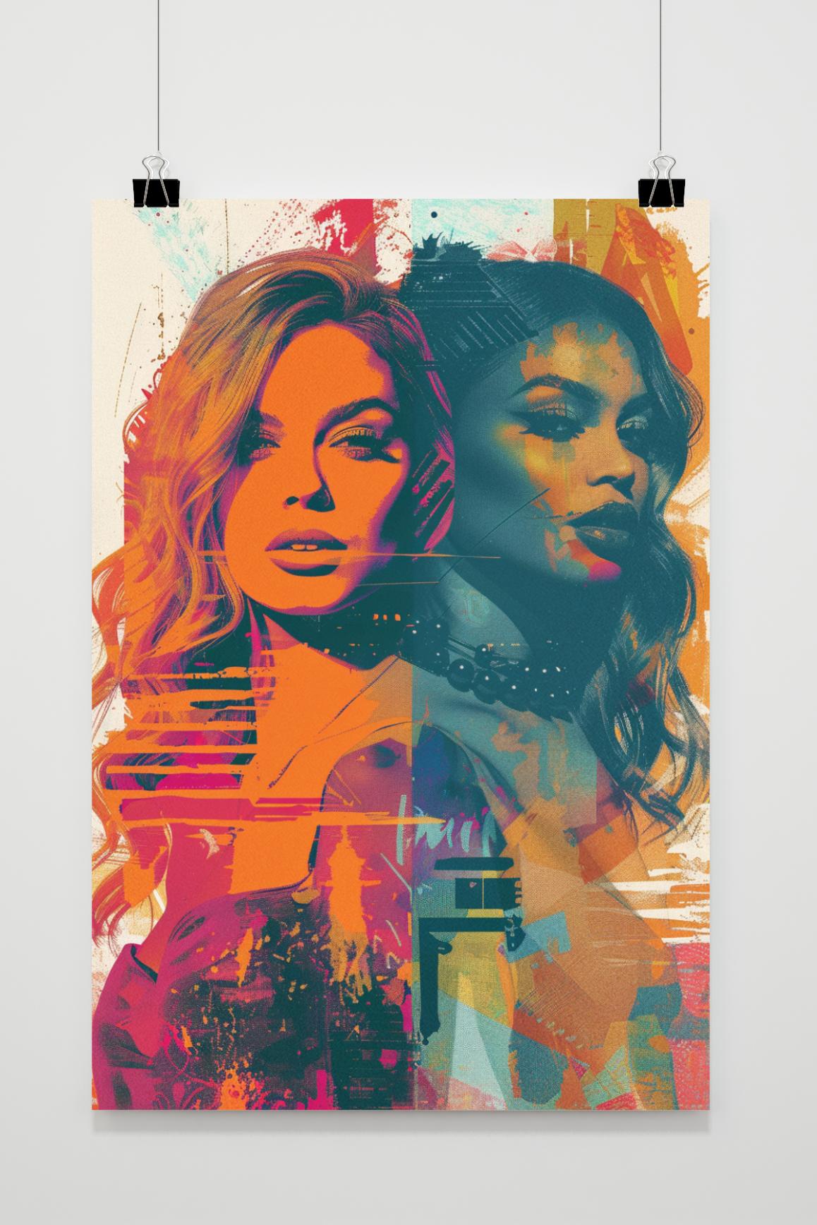Póster Mujeres Mashup de 25 Artstreet