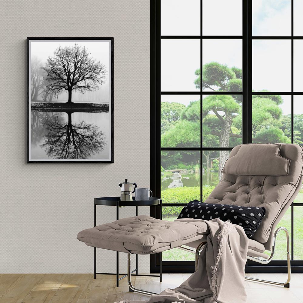 Silhouette d'Arbre dans un intérieur