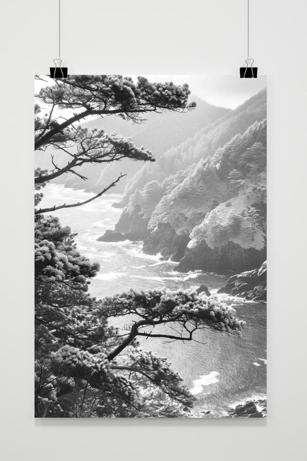 Póster Paisaje Blanco y Negro