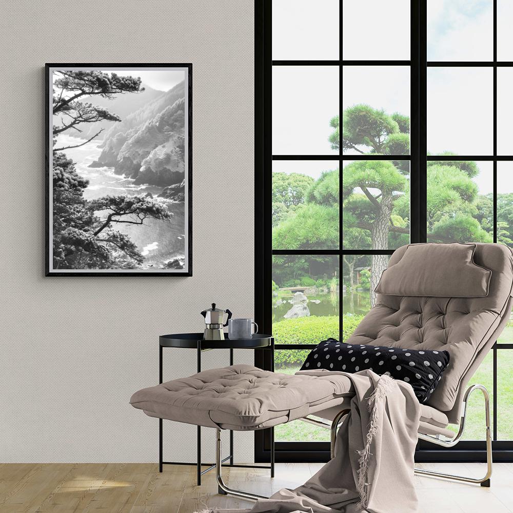 Paysage Noir et Blanc dans un intérieur