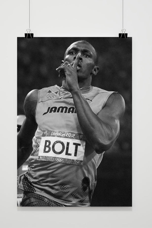 Affiche Usain Bolt Noir et Blanc