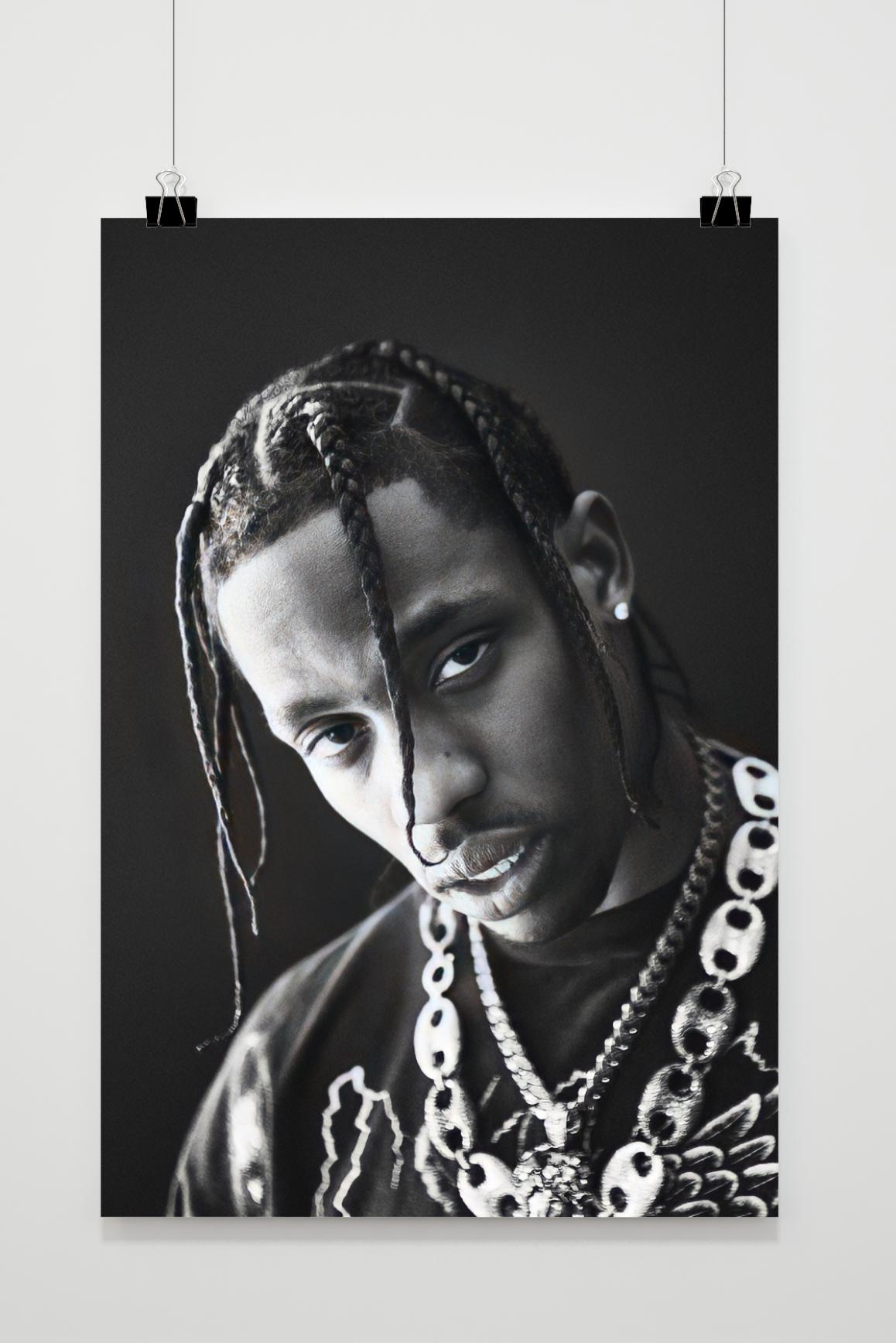 Affiche Travis Scott Noir et Blanc de 25 Artstreet