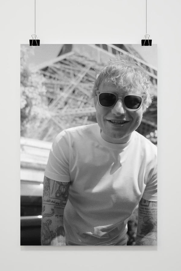 Ed Sheeran Black White poster