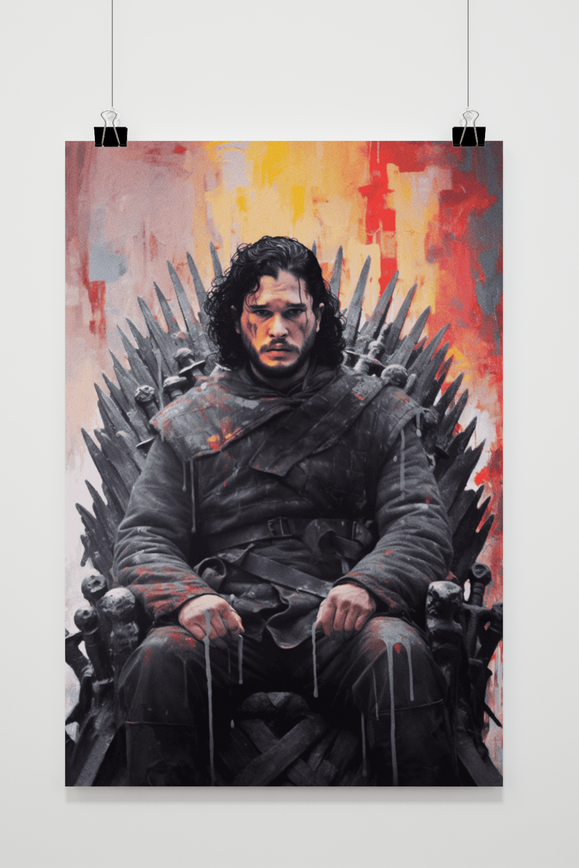 Póster John Snow Iron Throne