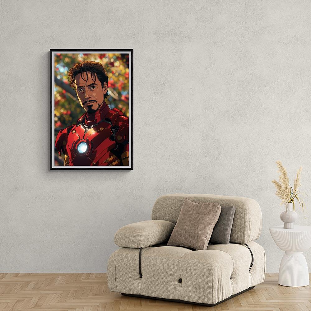 Iron Man Cartoons dans un intérieur