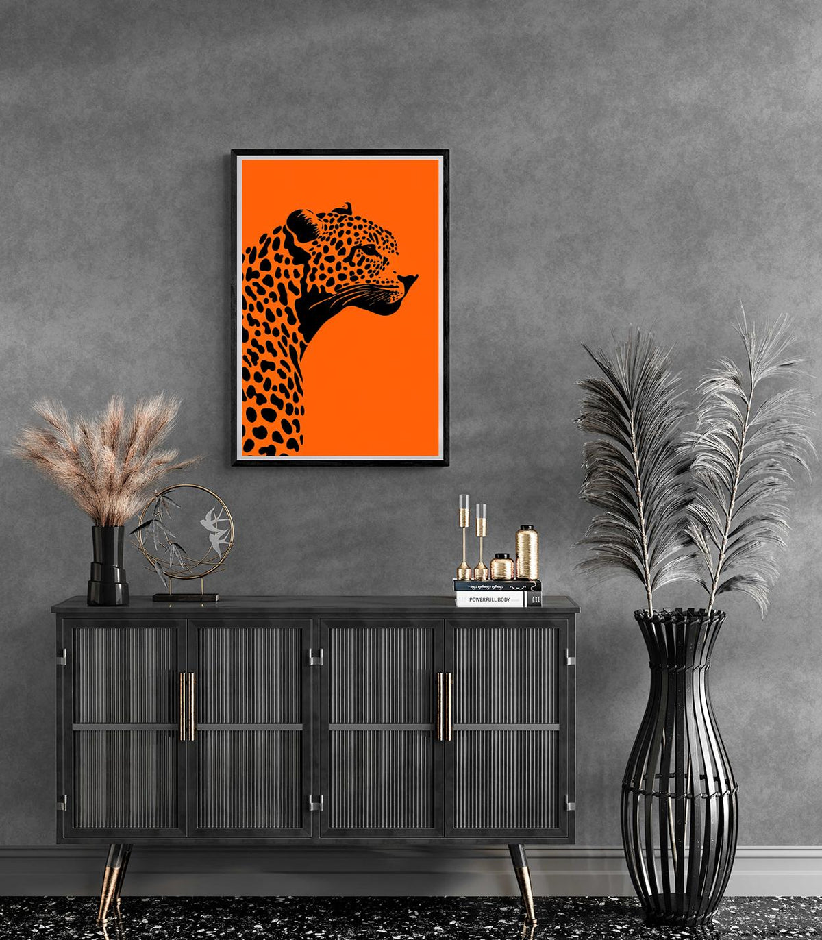 Guépard Pop Art dans un intérieur
