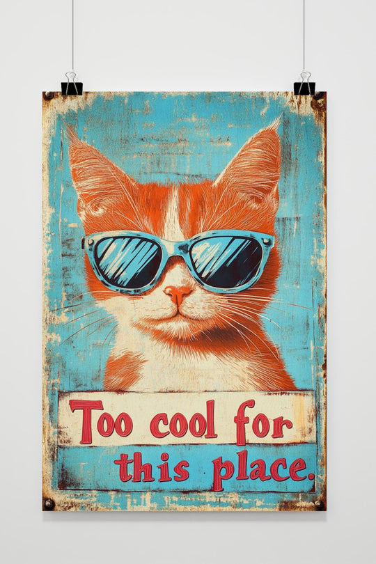 Katzen-Vintage-Text