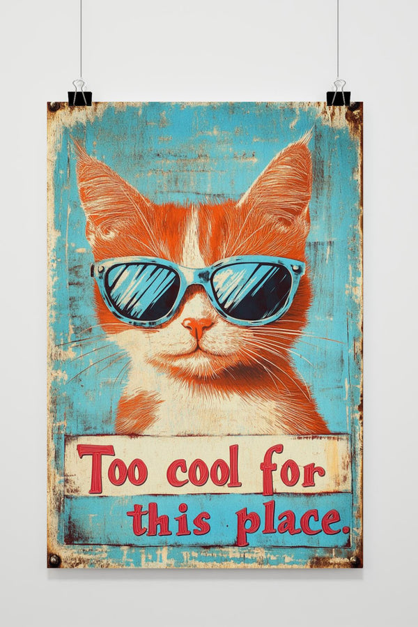 Katze Vintage Text Poster