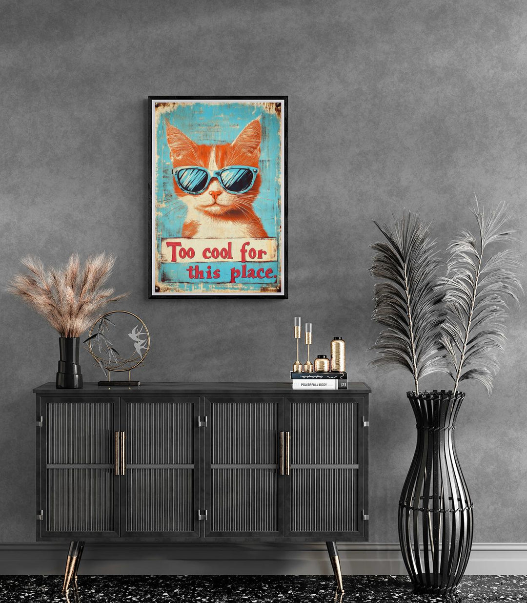 Katzen-Vintage-Text