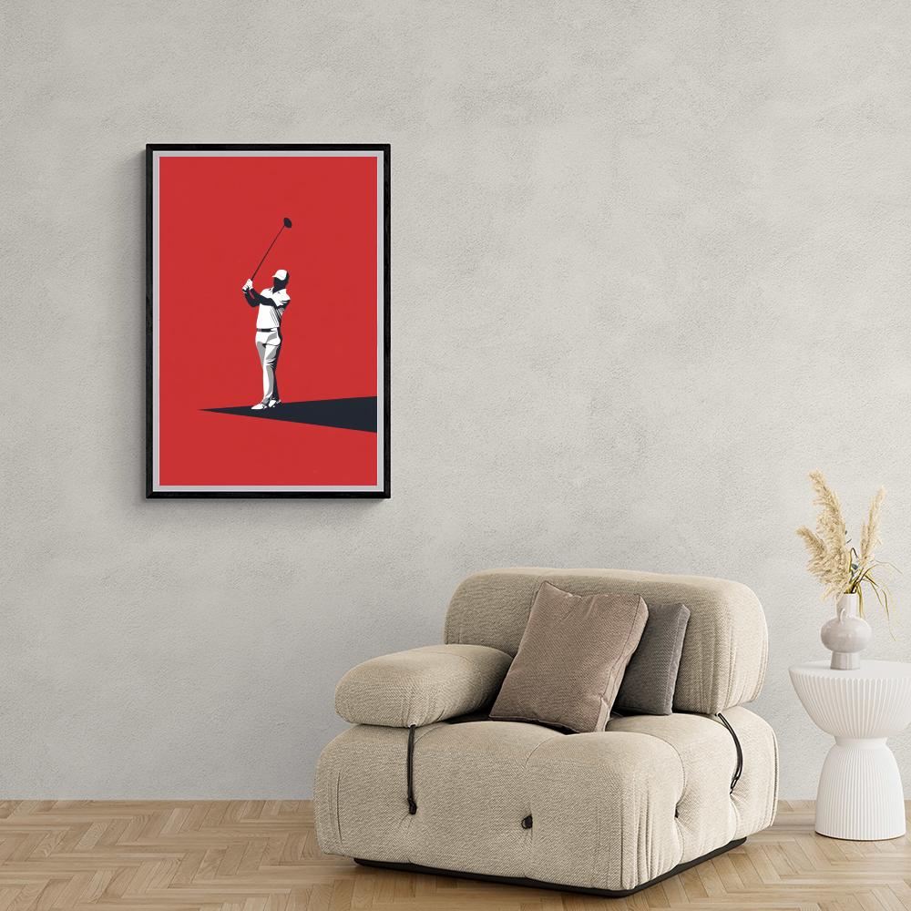 Golf Pop Art dans un intérieur