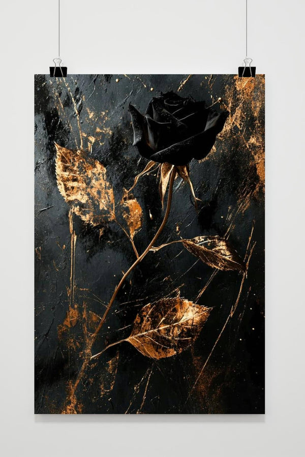 Schwarze Rose Poster