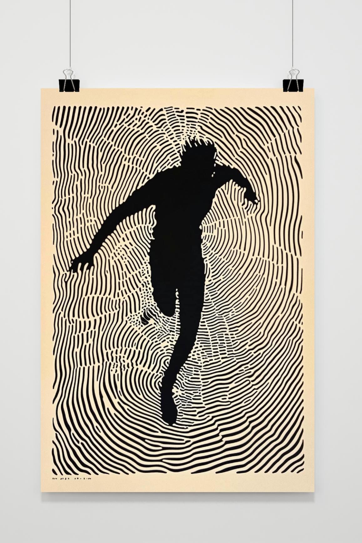 Affiche Silhouette de Coureur de 25 Artstreet