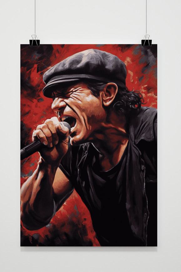 Póster Brian Johnson AC DC de 25 Artstreet
