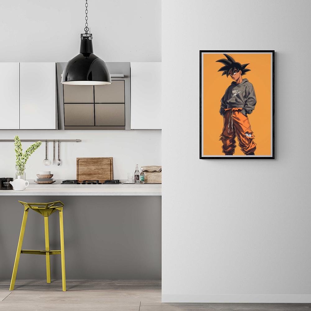 Goku Dragon Ball Z dans un intérieur