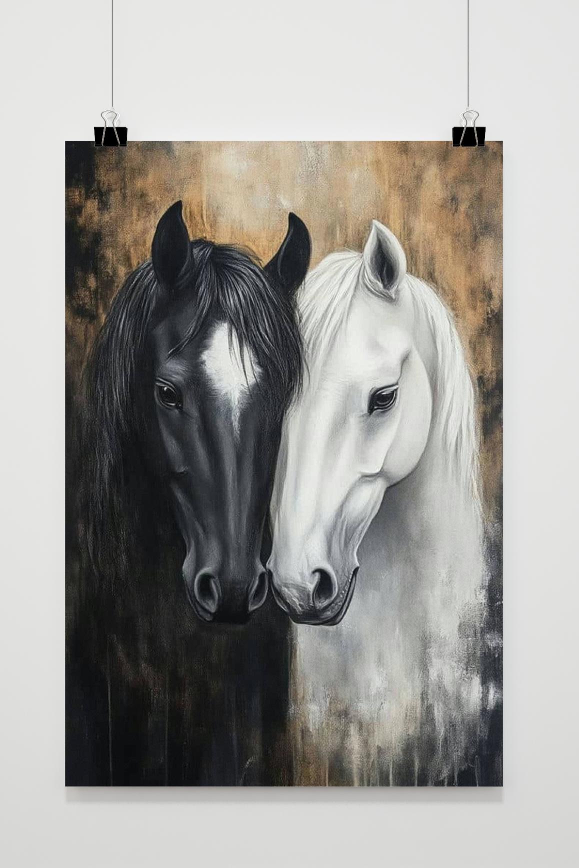 Affiche Couple de Chevaux de 25 Artstreet