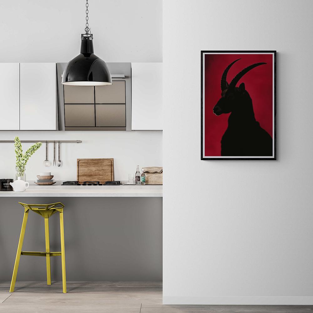 Chèvre dans un intérieur