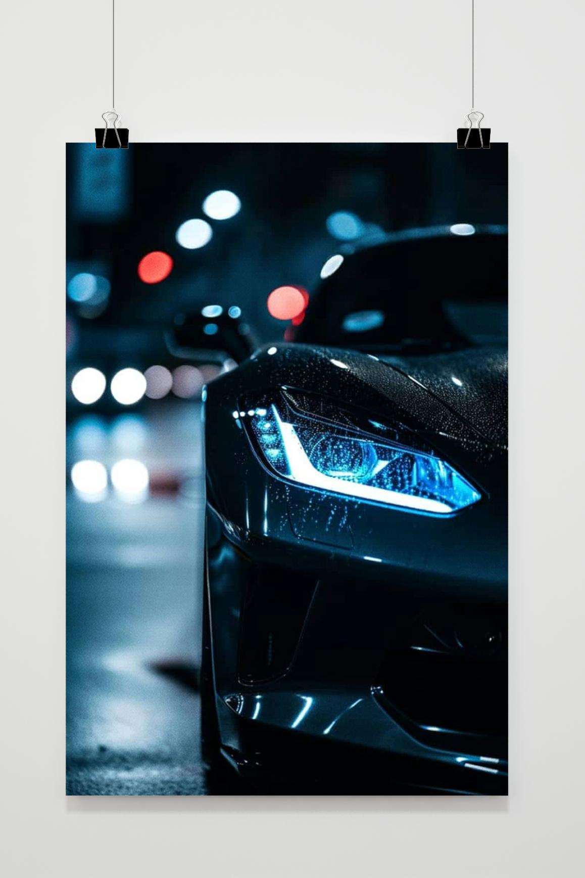 Affiche Voiture de Sport Noire de 25 Artstreet