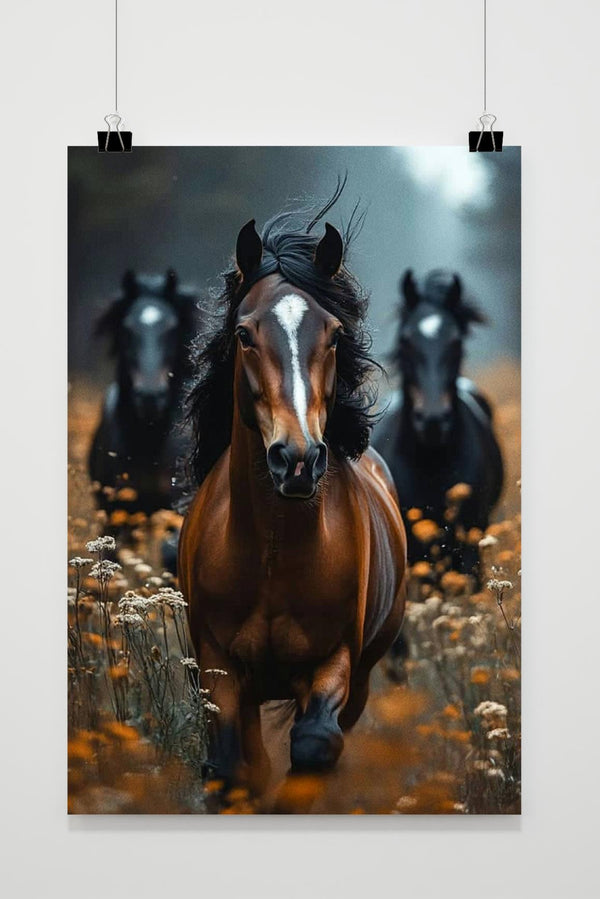 Bruin Paard poster
