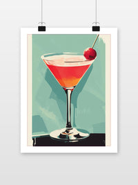 Cocktail poster met witte rand