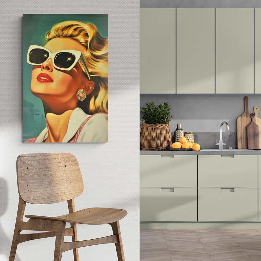 Femme Vintage dans un intérieur