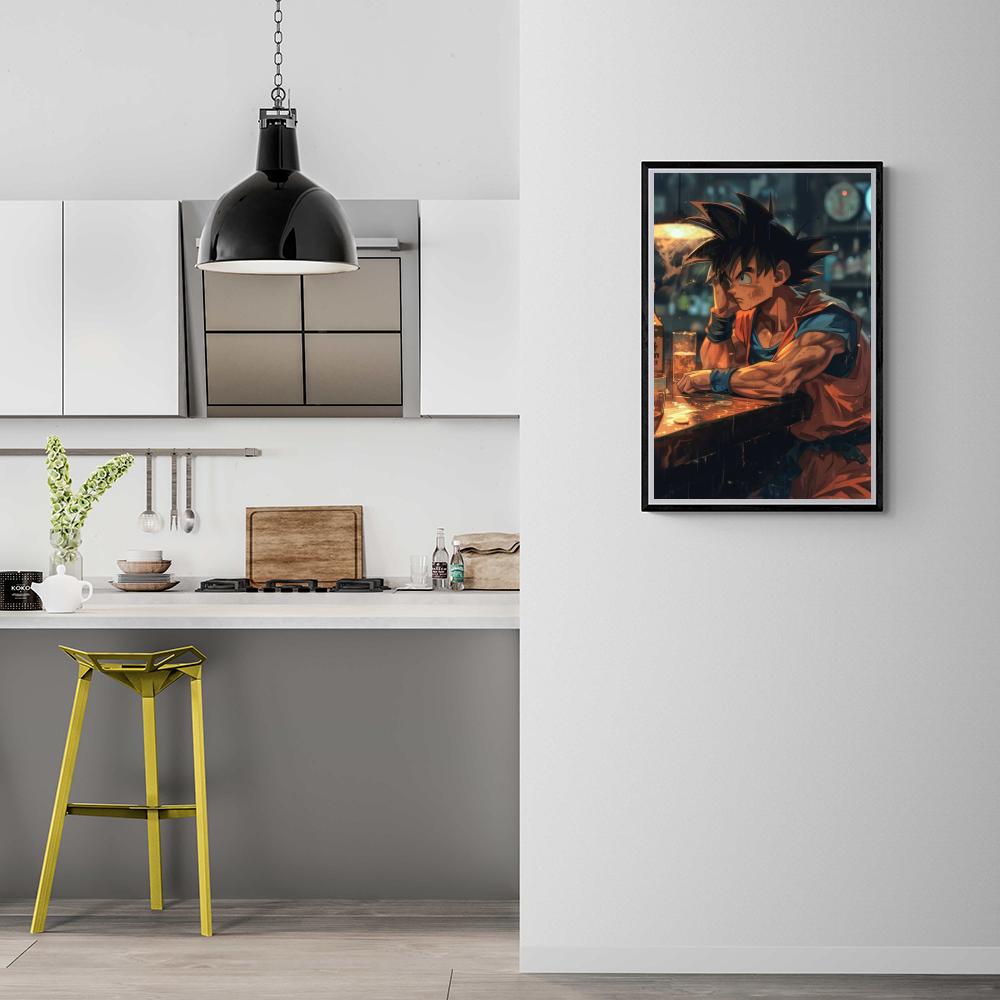 Dragon Ball Z Goku dans un intérieur