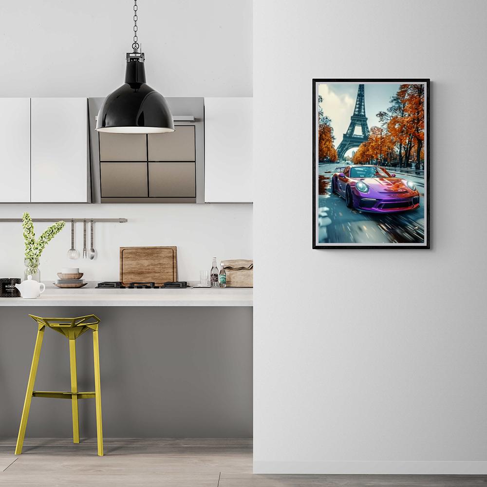 Porsche dans un intérieur