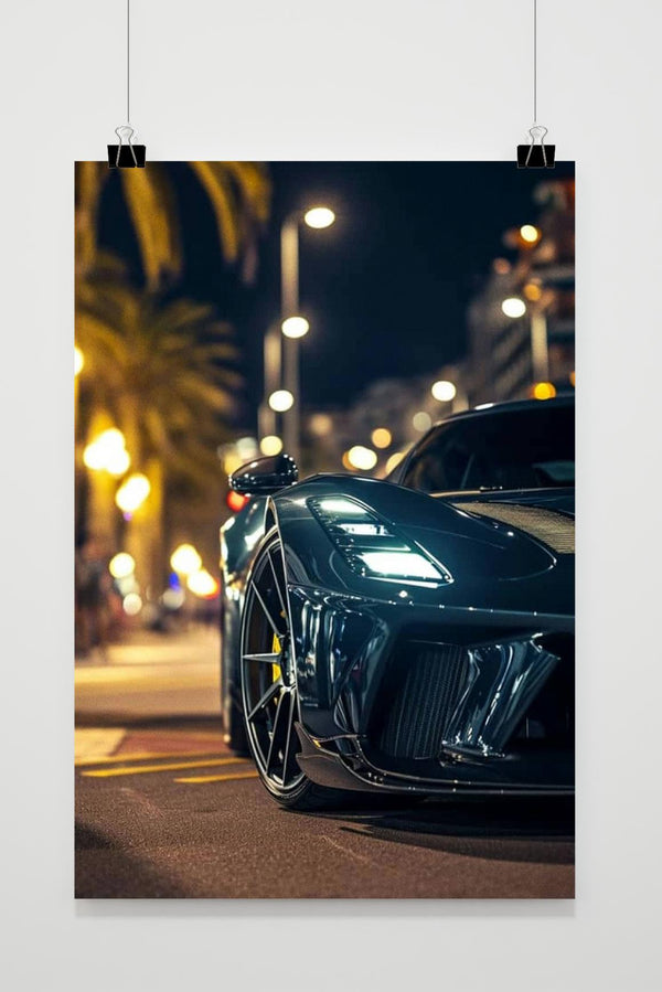 Schwarzes Luxusauto Poster