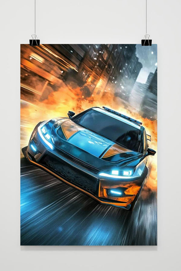 Póster Velocidad Coche Deportivo