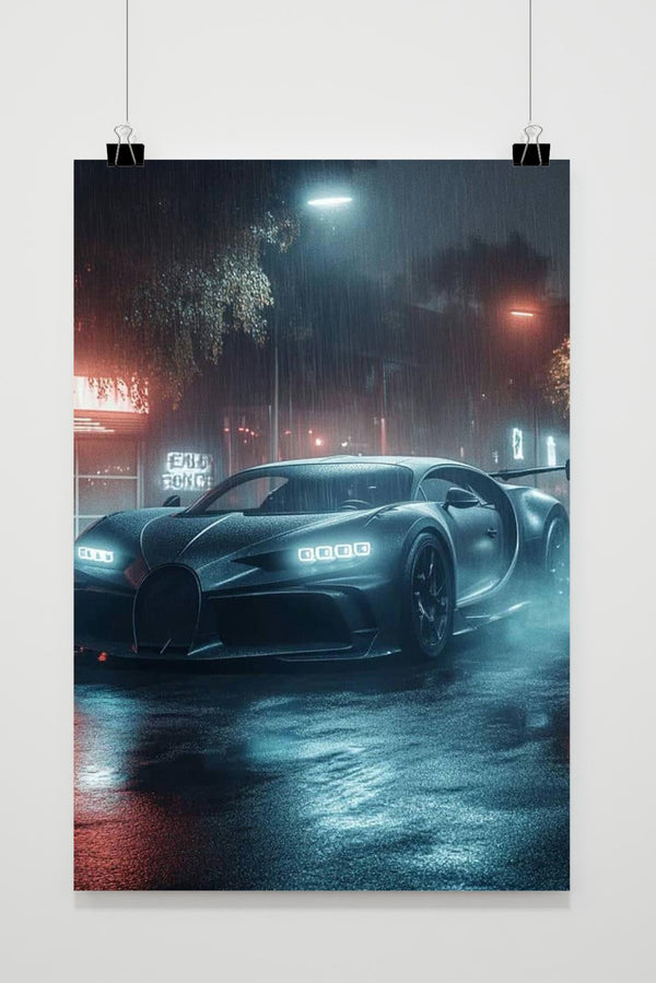 Póster Bugatti Negro