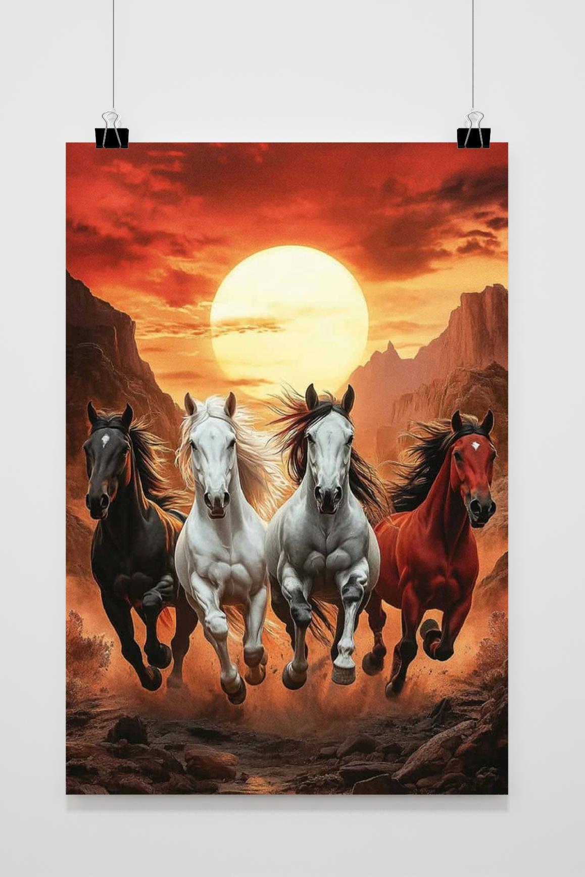 Affiche Chevaux du Désert de 25 Artstreet