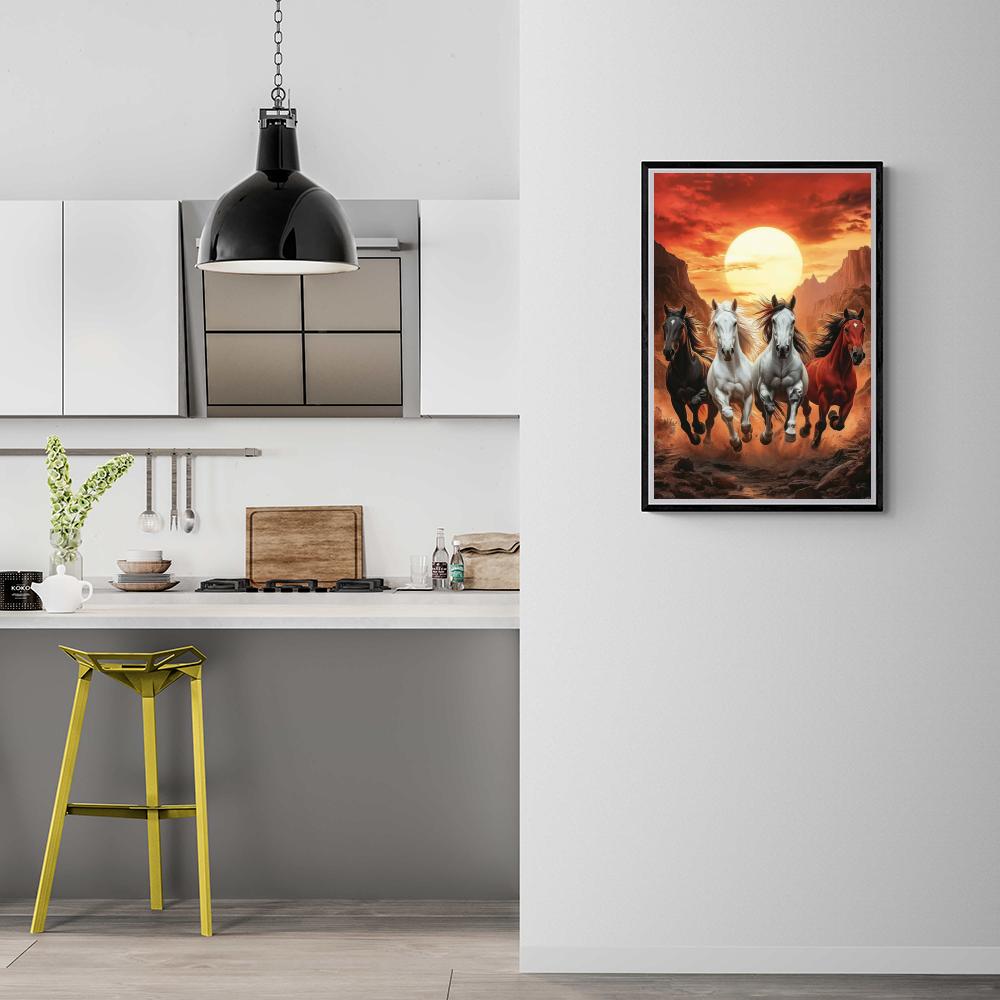 Chevaux du Désert dans un intérieur