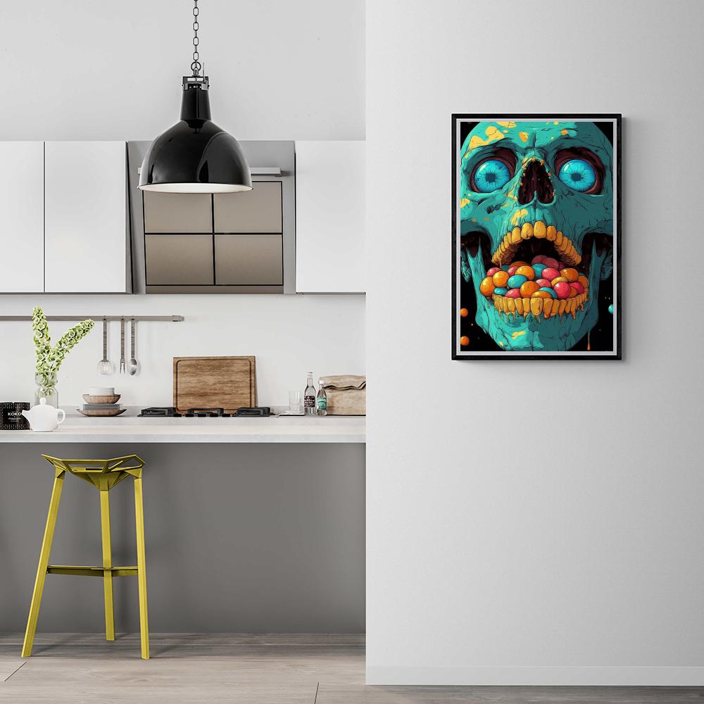 Crâne dans un intérieur