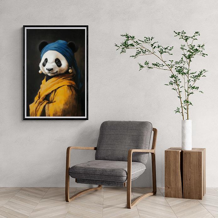 Panda Girl with the Pearl Earring