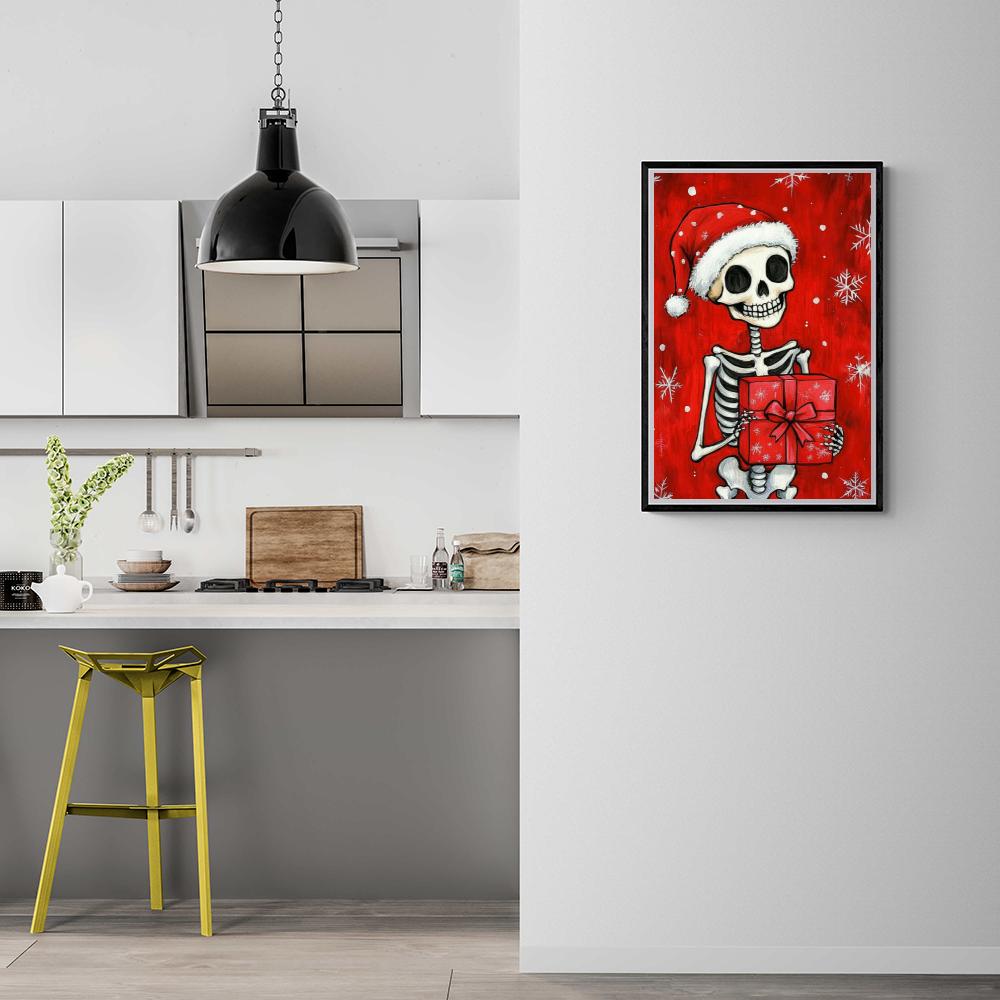 Squelette de Noël dans un intérieur