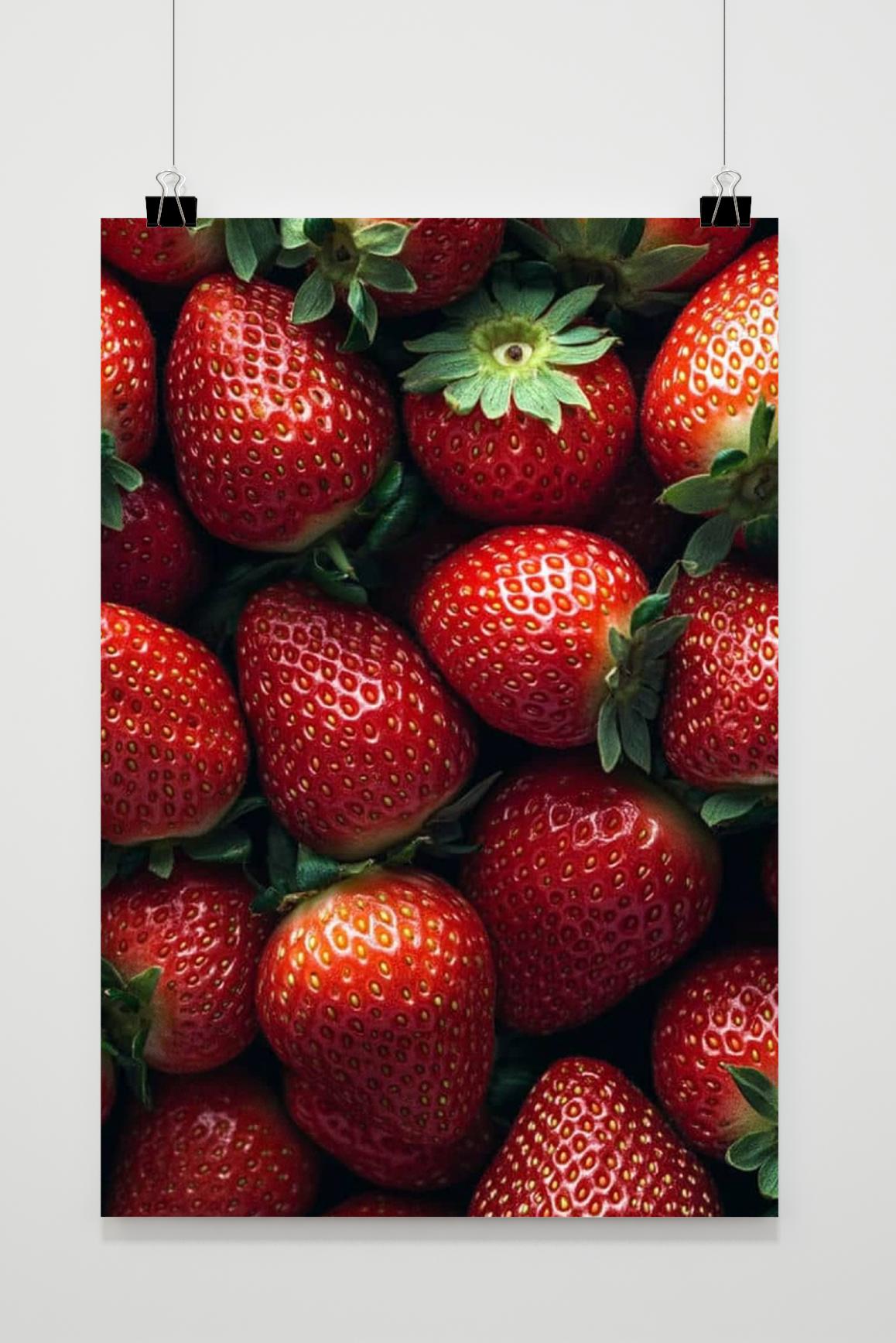 Affiche Fraises de 25 Artstreet