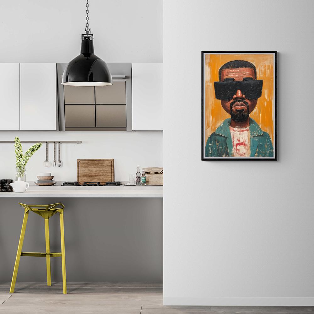 Kanye West dans un intérieur