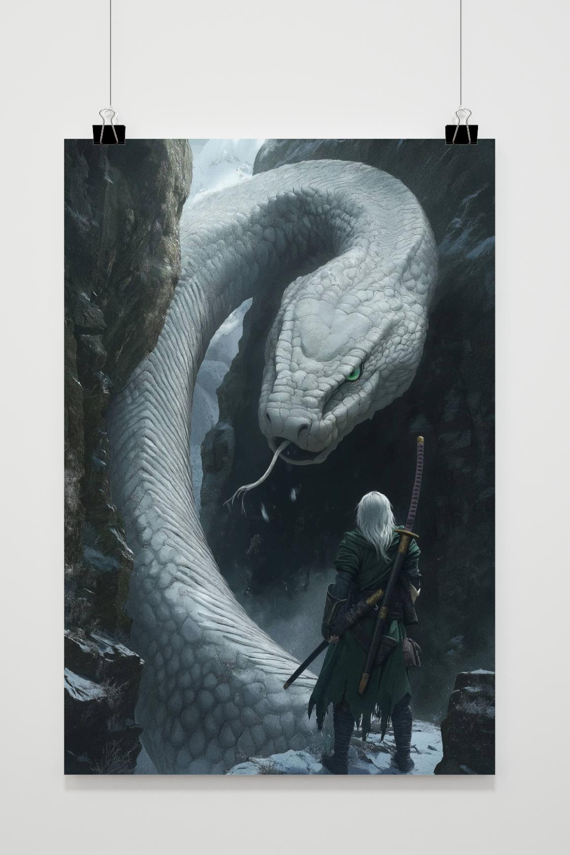 Affiche Soldat et Serpent Géant de 25 Artstreet