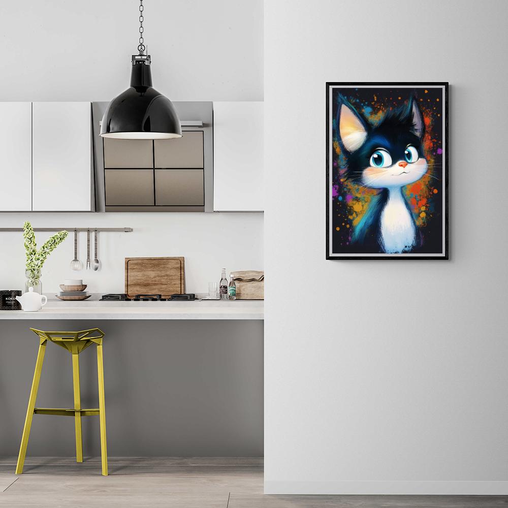 Chat Cartoon dans un intérieur