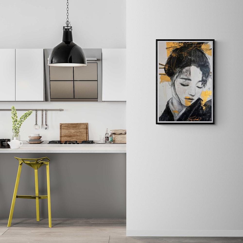 Chica Oriental en un interior