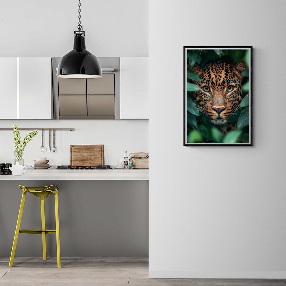 Leopardo en un interior