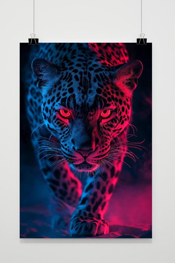 Leopard Neon Poster