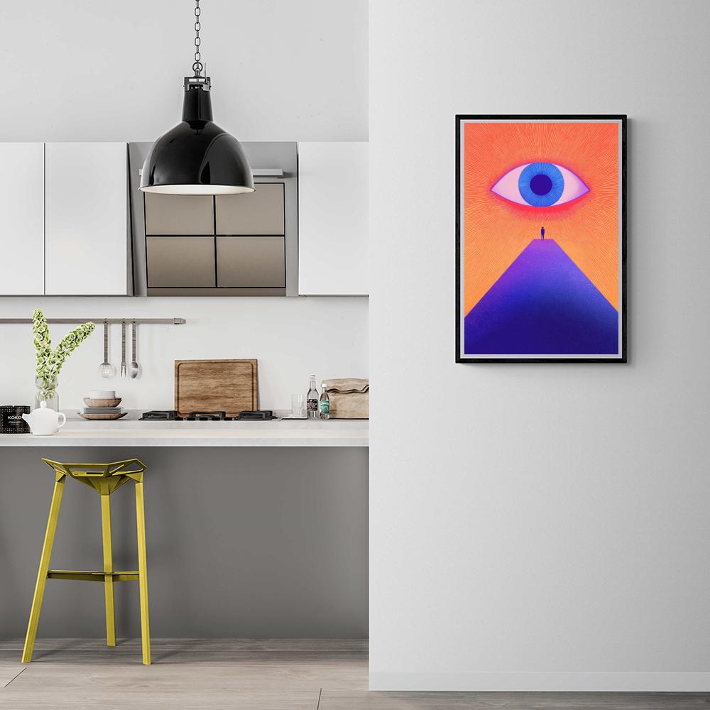 Œil Pyramide dans un intérieur