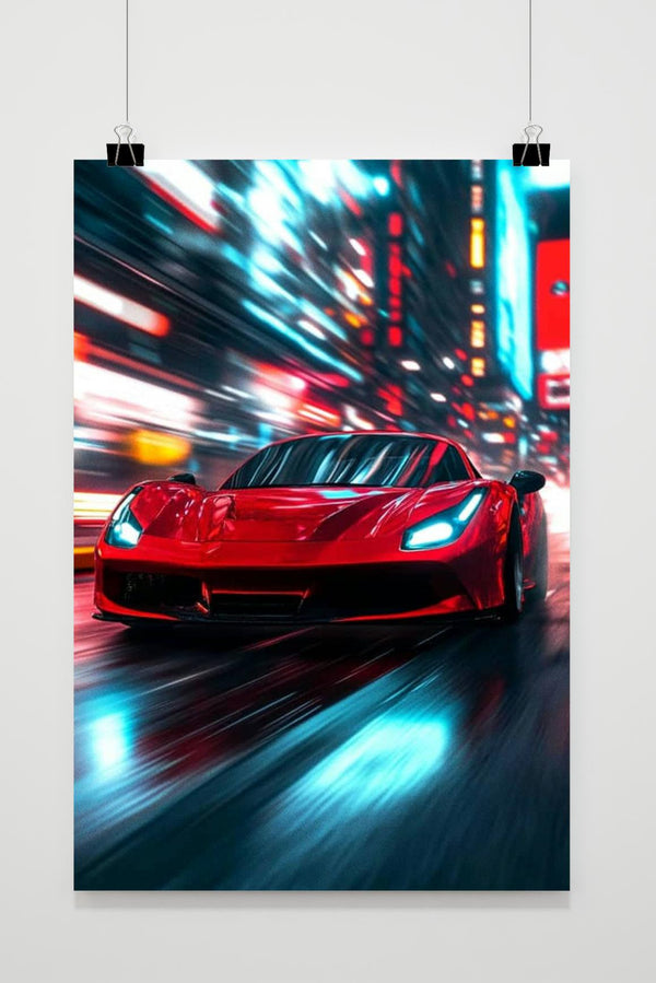Roter Ferrari Poster