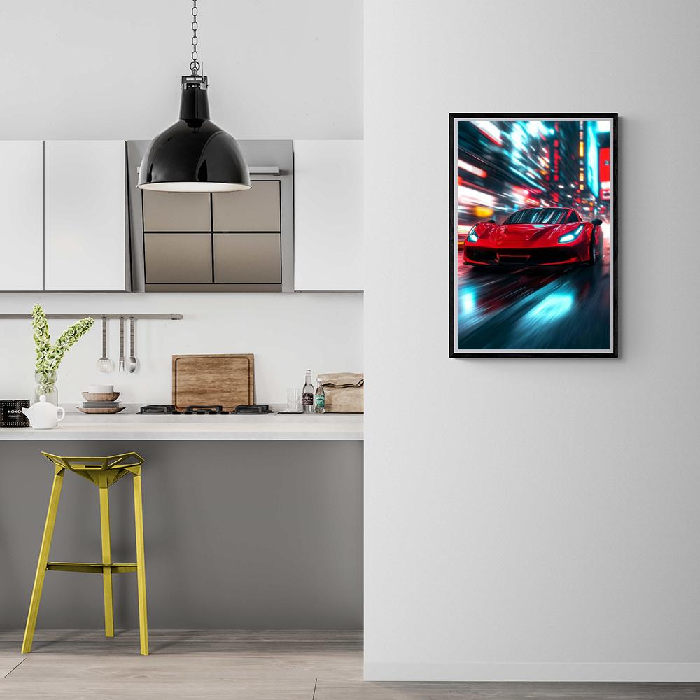 Ferrari Rouge dans un intérieur