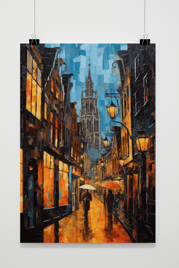 Póster Amberes Ciudad