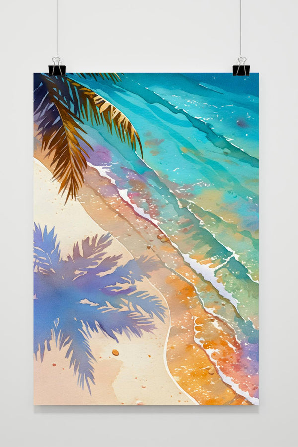 Strand Aquarel poster