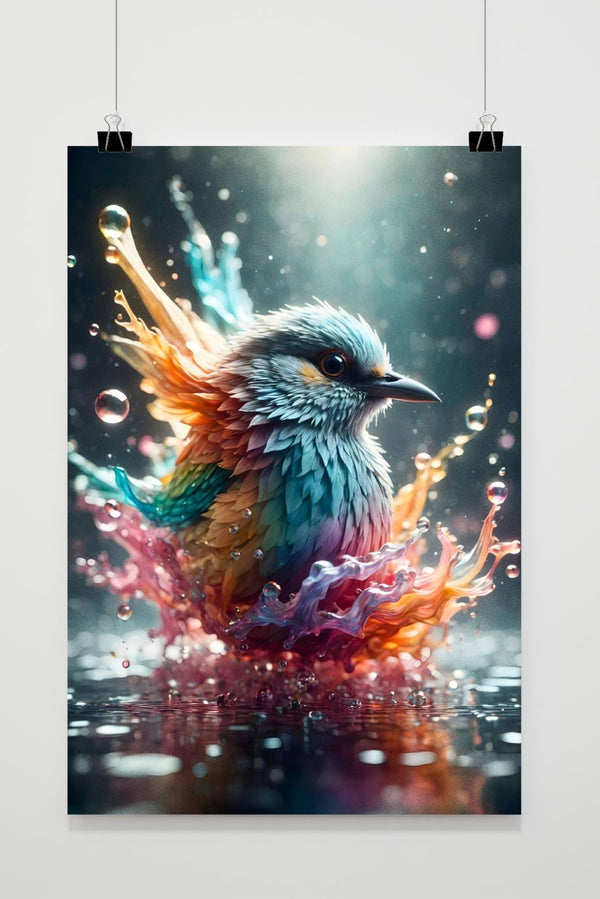 Póster Pájaro Colorido